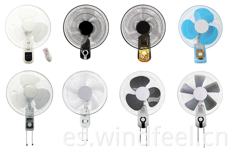 Modern Designer High RPM Wall Fan de 16 pulgadas Blanco ABS Material de plástico Material Fans